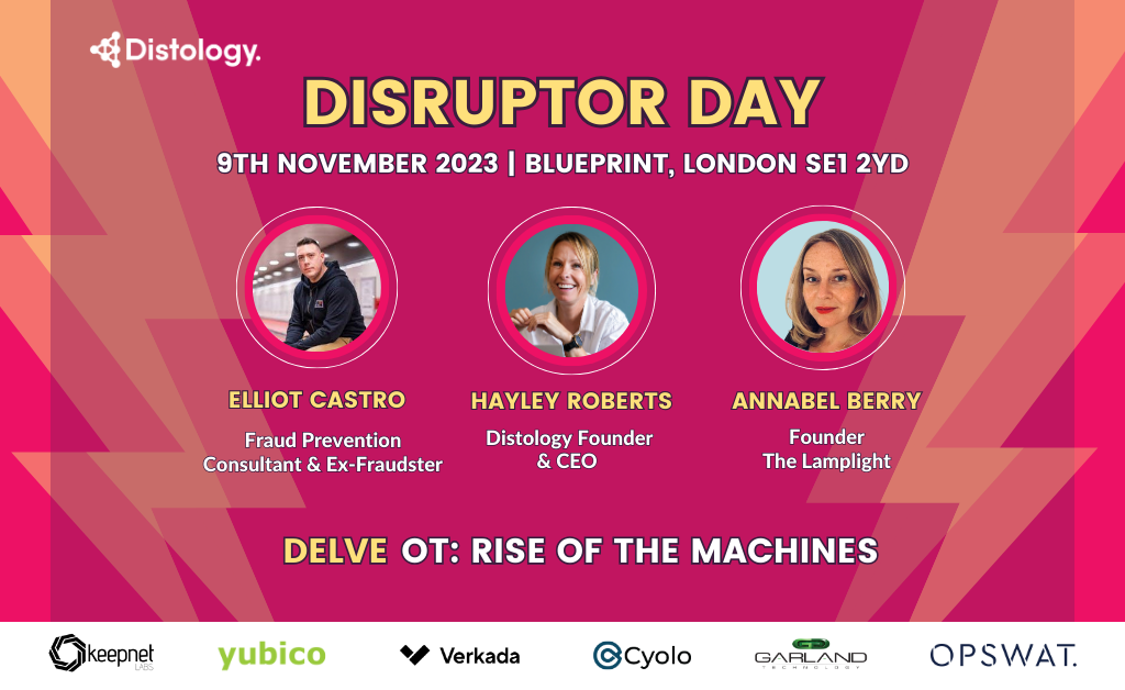 A banner for Distology's 2023 Disruptor Day.